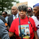 Gwen Carr, mother of Eric Garner, marches during a rally against police violence on Aug. 23, 2014, in the Staten Island borough of New York City.
Yana Paskova/Getty Images